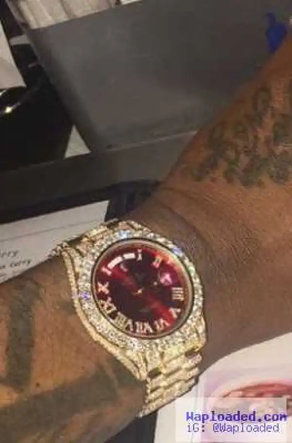 Photos: Davido Reveals His Customized Diamond Rolex Watch Costs $120k